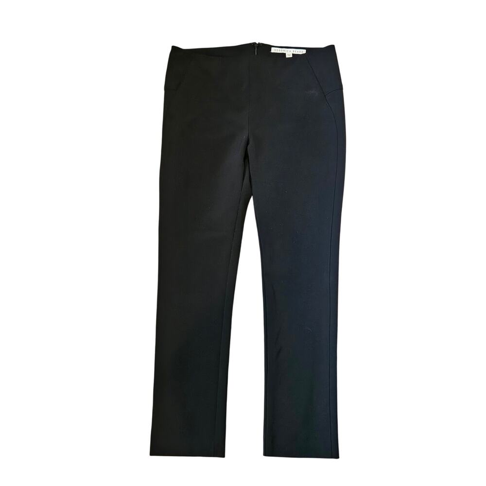 Veronica Beard ankle dress pants skinny stretchy womens 8 black pipes shaw llc